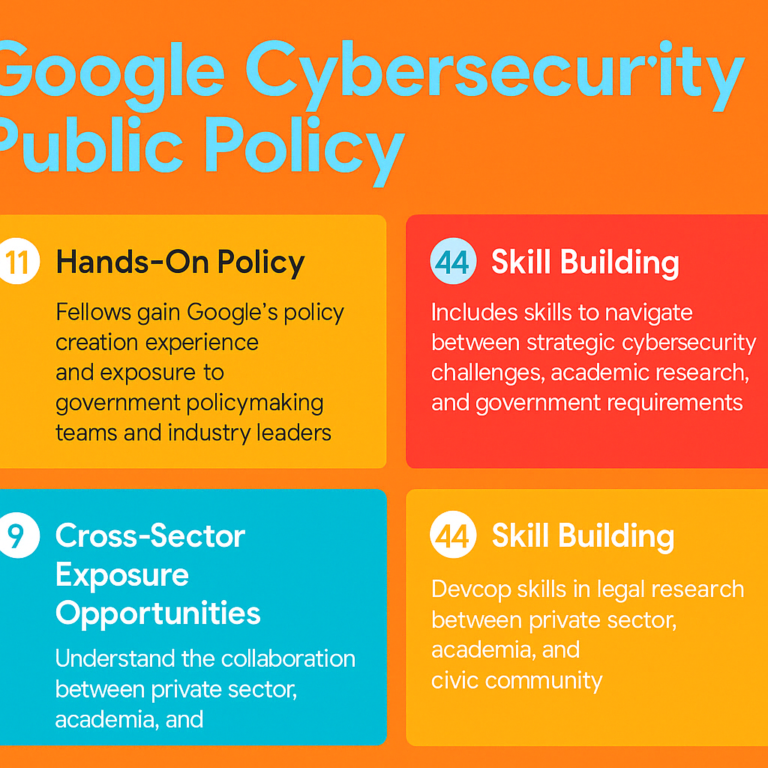 Google Cybersecurity Public Policy Fellowship: A Gateway to Digital Policy Leadership