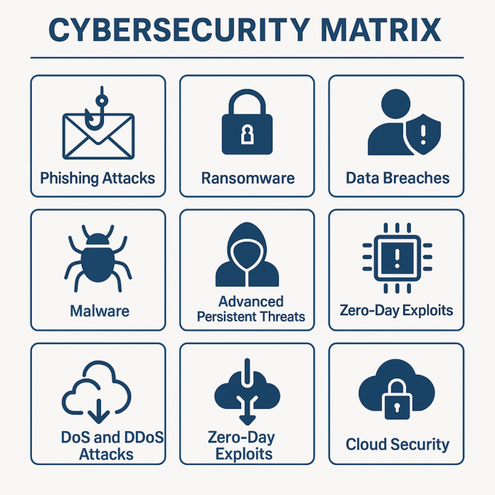 matrix of all current cybersecurity issues