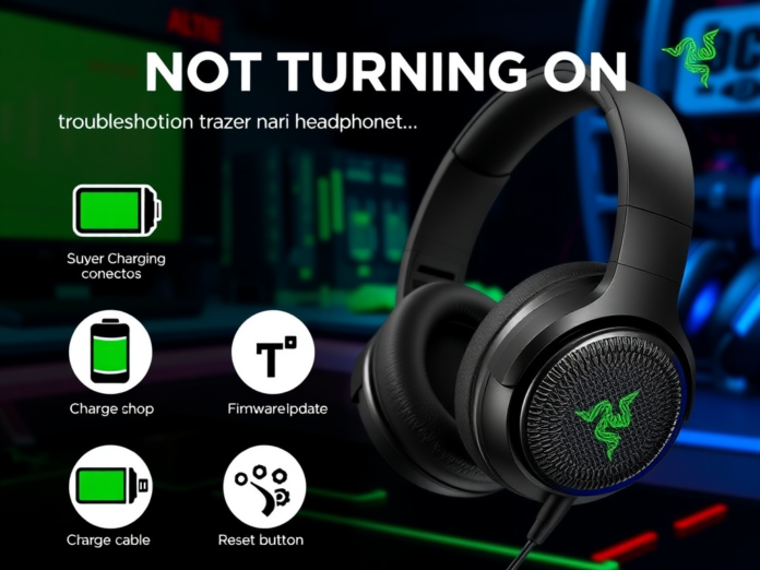 razer nari essential headphones won't turn on